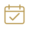 Calendar check icon for confirming a consultation slot