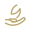 Hand and leaf icon for easy practical remedies