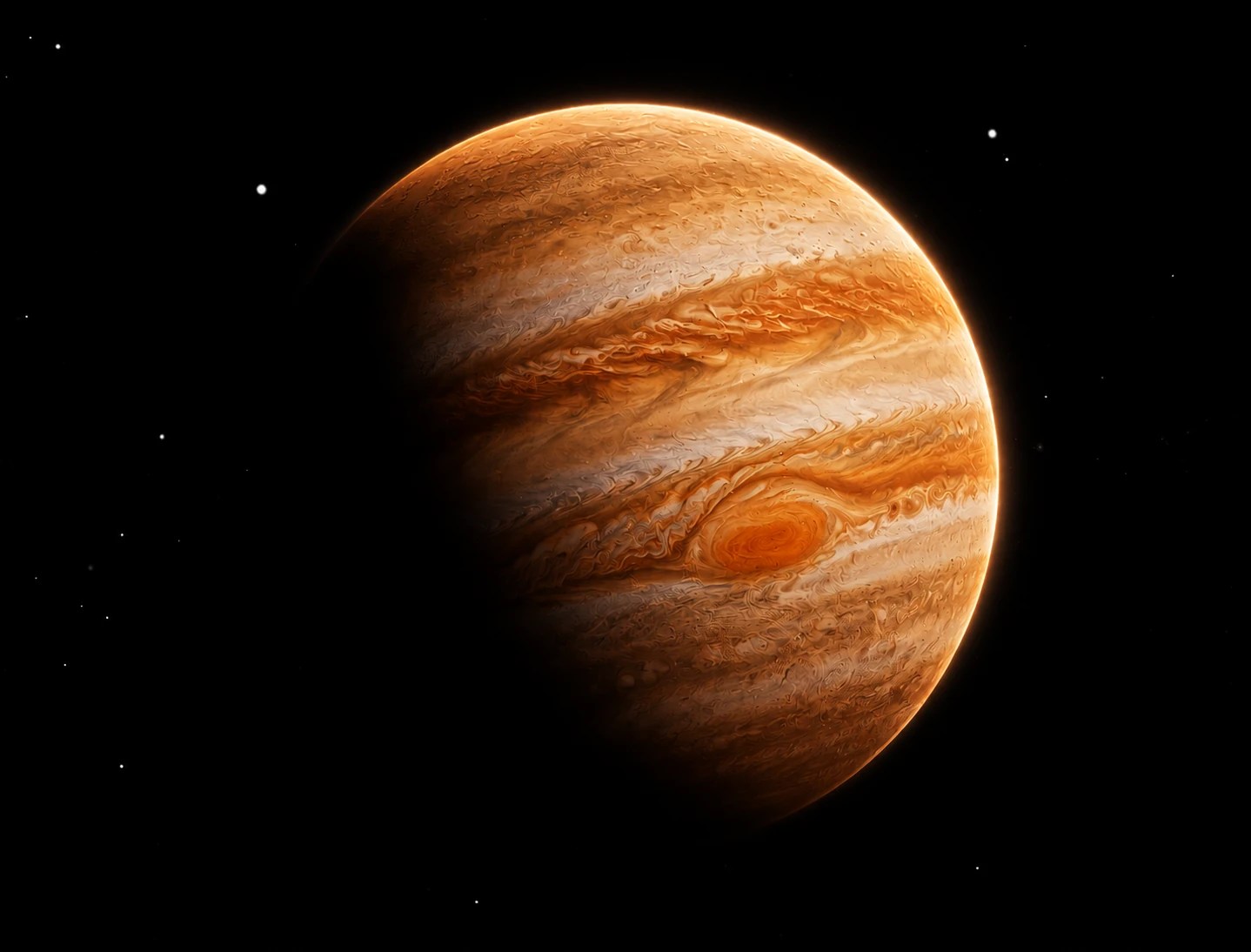 Jupiter against deep space for the Premium Life Blueprint consultation